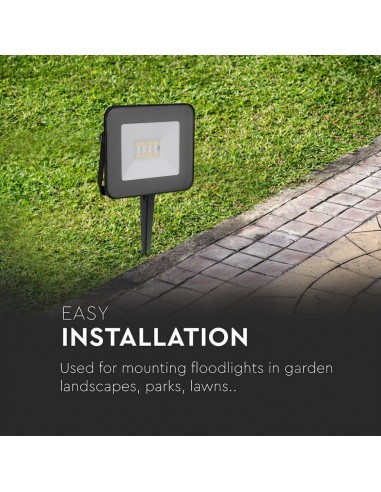 7538-Picchetto in Alluminio per Fari LED Colore Nero d mm Hmm-6