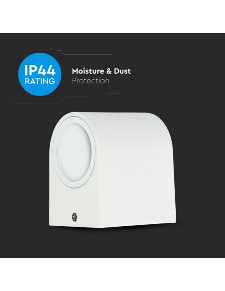 7540-Portafaretto LED da Muro Rotondo GU Max  Colore Bianco IP-7