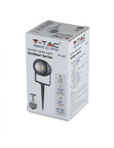 7546-Faretto LED da Giardino  con Picchetto Colore Nero Luce Verde -2