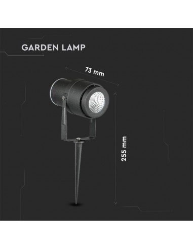 7546-Faretto LED da Giardino  con Picchetto Colore Nero Luce Verde -3