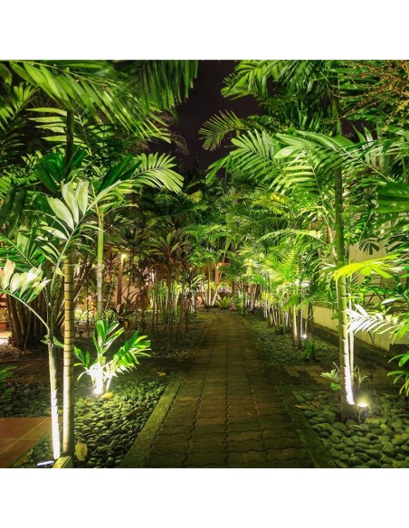 7546-Faretto LED da Giardino  con Picchetto Colore Nero Luce Verde -4