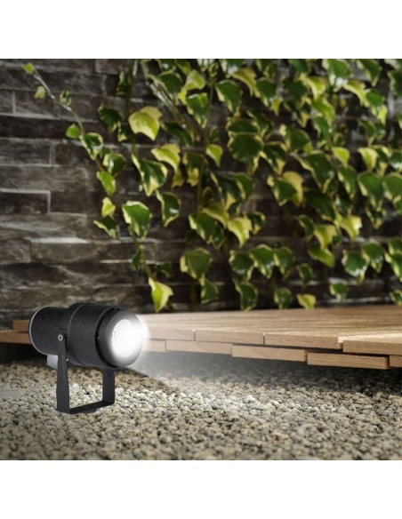 7546-Faretto LED da Giardino  con Picchetto Colore Nero Luce Verde -5