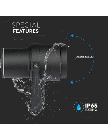 7546-Faretto LED da Giardino  con Picchetto Colore Nero Luce Verde -7