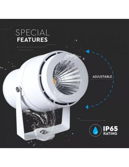 7549-Faretto LED da Giardino  con Picchetto Colore Bianco Luce Verde -6