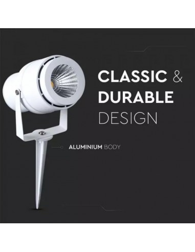 7549-Faretto LED da Giardino  con Picchetto Colore Bianco Luce Verde -7