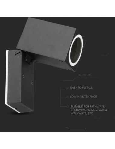 Portafaretto LED da Muro Quadrato...