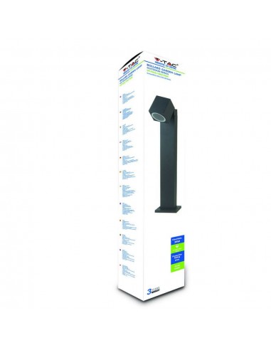 7554-Portafaretto LED Fissaggio a Terra GU Max  Orientabile Colore Nero IP-2