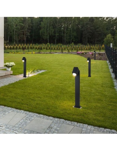 7554-Portafaretto LED Fissaggio a Terra GU Max  Orientabile Colore Nero IP-5