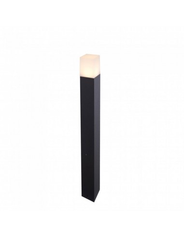 7565-Piantana LED da Giardino Quadrata con Portalampada GU Max  con Corpo Nero e Copertura Bianca h cm IP-1