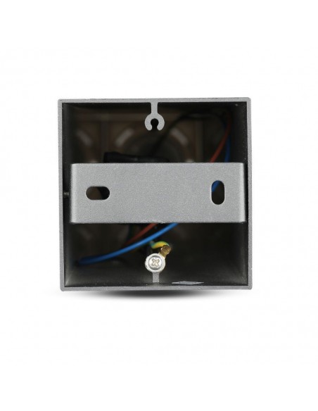 7565-Piantana LED da Giardino Quadrata con Portalampada GU Max  con Corpo Nero e Copertura Bianca h cm IP-6