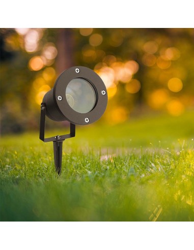 7571-Picchetto con Portalampada GU Max  Orientabile Colore Nero -5