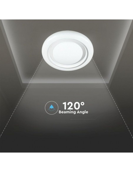 Plafoniera LED Rotonda 60W con Telecomando e Timer Cambia 3 in 1 Effetto Stellato Dimmerabile