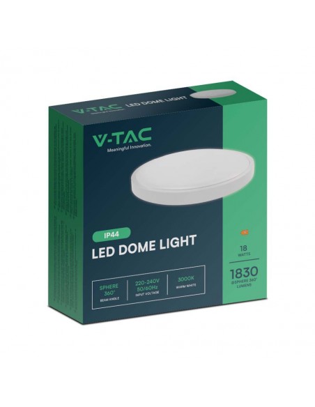 76151-Plafoniera LED Rotonda  Cornice Bianca  IP-2