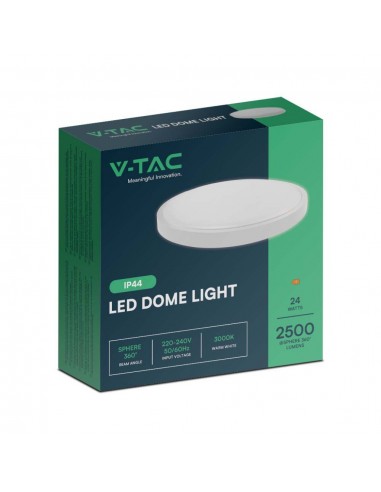 76181-Plafoniera LED Rotonda  Cornice Bianca  IP-2