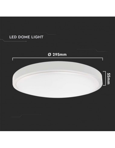 7620-Plafoniera LED Rotonda  Colore Bianco d mm h mm  IP-3