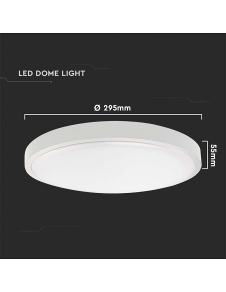 7620-Plafoniera LED Rotonda  Colore Bianco d mm h mm  IP-3