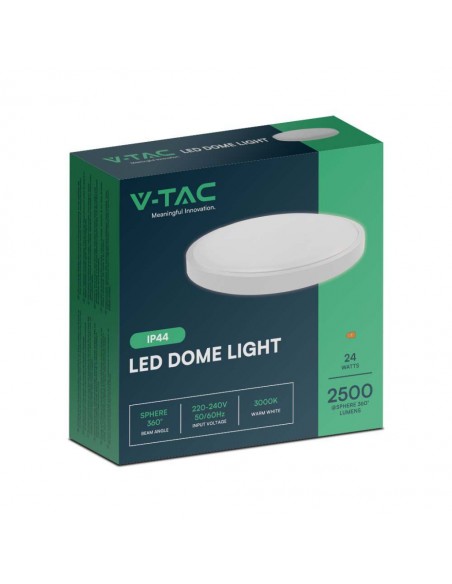 76201-Plafoniera LED Rotonda  Cornice Bianca  IP-2