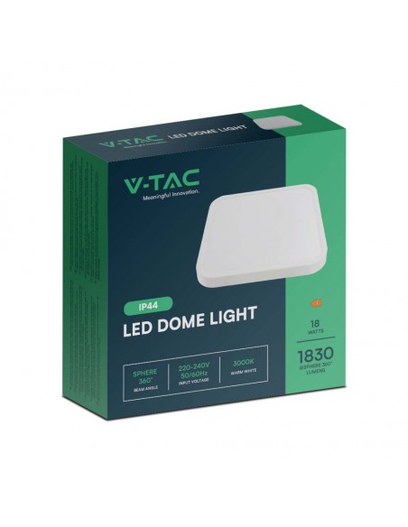 76241-Plafoniera LED Quadrata  Cornice Bianco  IP-2