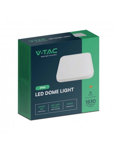 76261-Plafoniera LED Quadrata  Cornice Bianco  IP-2