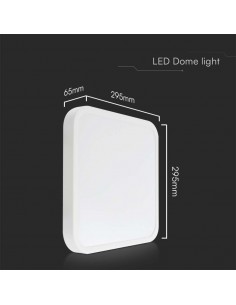 76271-Plafoniera LED Quadrata  Cornice Bianco  IP-1 2