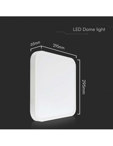 76271-Plafoniera LED Quadrata  Cornice Bianco  IP-2