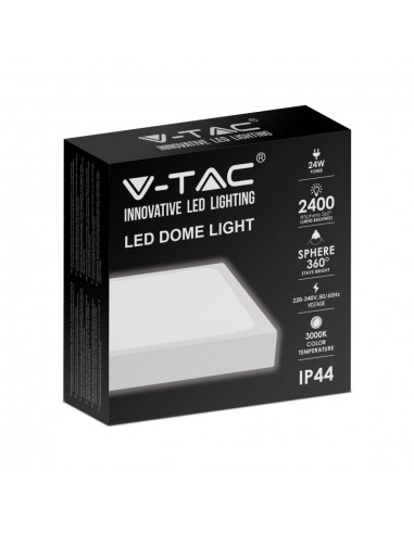 7629-Plafoniera LED Quadrata  Colore Bianco  IP-2