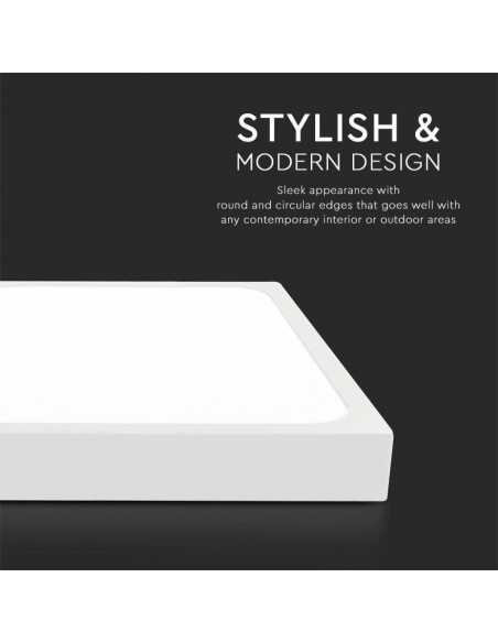 7629-Plafoniera LED Quadrata  Colore Bianco  IP-6