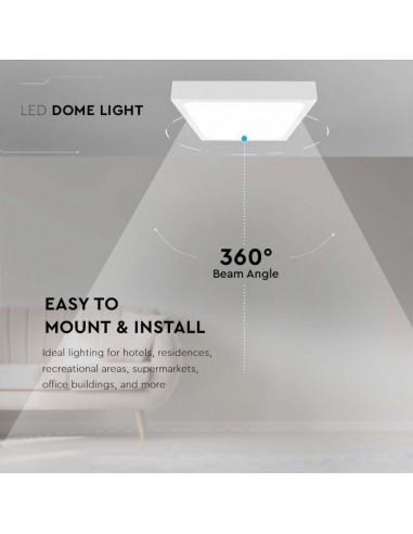 Plafoniera LED Quadrata 24W Bianco...