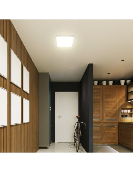 76291-24-Plafoniera LED Chip Samsung Quadrata  LM/W Colore Bianco mm  IP-4