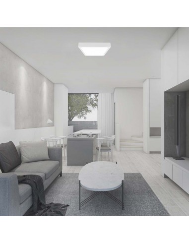 7630-Plafoniera LED Quadrata  Colore Bianco  IP-4