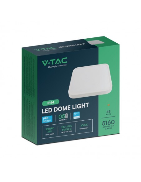 76301-24-Plafoniera LED Chip Samsung Quadrata  LM/W Colore Bianco mm  IP-2