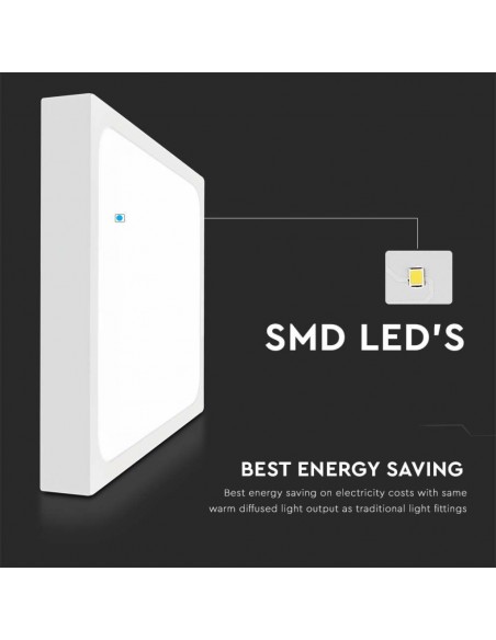 Plafoniera LED Quadrata 30W Bianco 6500K IP44