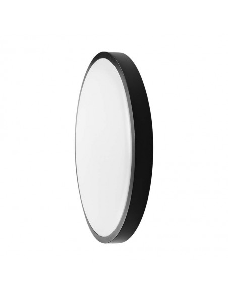 76341-24-Plafoniera LED Chip Samsung Rotonda  LM/W Colore Nero Diametro mm  IP-1