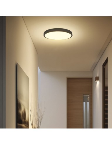 76341-24-Plafoniera LED Chip Samsung Rotonda  LM/W Colore Nero Diametro mm  IP-5