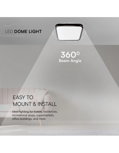 Plafoniera LED Quadrata 18W Chip...