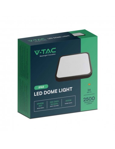 76461-Plafoniera LED Quadrata  Cornice Nera  IP-2