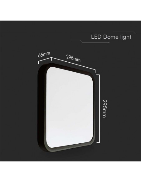 76471-Plafoniera LED Quadrata  Cornice Nera  IP-3