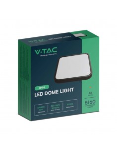 76481-Plafoniera LED Quadrata  Cornice Nera  IP-1 2