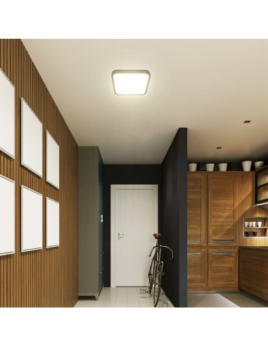 76481-24-Plafoniera LED Chip Samsung Quadrata  LM/W Colore Nero mm  IP-4