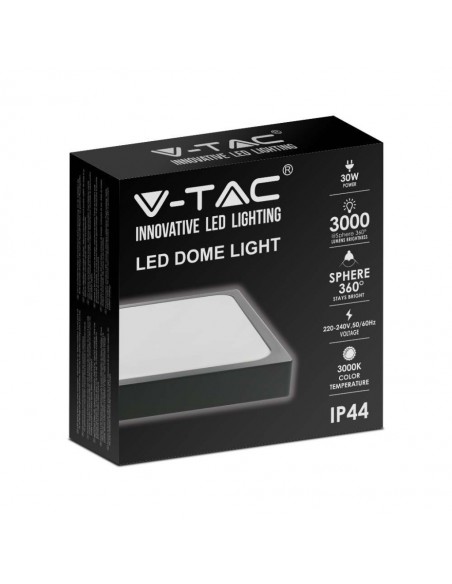 7649-Plafoniera LED Quadrata  Colore Nero  IP-2