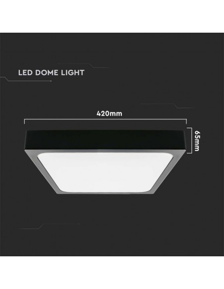 7649-Plafoniera LED Quadrata  Colore Nero  IP-3