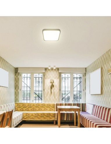 76491-24-Plafoniera LED Chip Samsung Quadrata  LM/W Colore Nero mm  IP-5