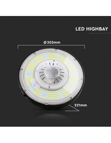 7657-Campana Industriale LED  LM/W UFO Driver MW Mean Well   Dimmerabile -3