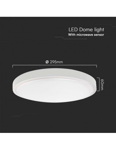 76601-Plafoniera LED Rotonda  con Telecomando e Sensore di Movimento a Microonde Colore Bianco  IP-3