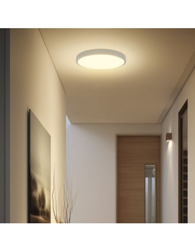 76621-24-Plafoniera LED Chip Samsung Rotonda  con Sensore Microonde e Telecomando LM/W Colore Bianco Diametro mm  IP-4