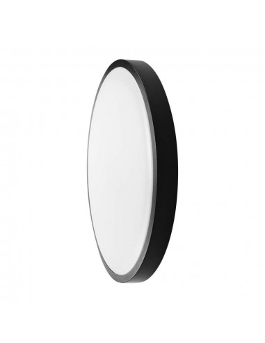 76701-Plafoniera LED Rotonda  con Telecomando e Sensore di Movimento a Microonde Colore Nero  IP-6