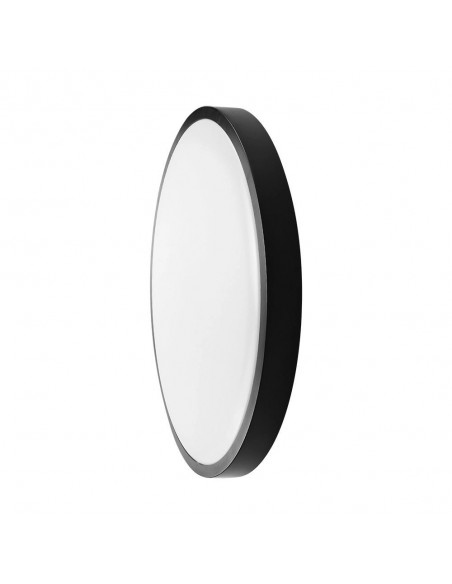 76711-24-Plafoniera LED Rotonda  Chip Samsung con Telecomando e Sensore di Movimento a Microonde Colore Nero  IP-1