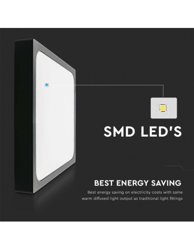 Plafoniera LED Quadrata 24W con...