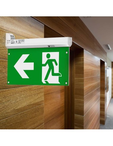 7675-Lampada LED di emergenza con Installazione in e Pulsante di Autotest-7