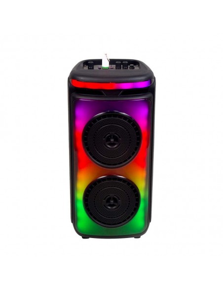 7676-Altoparlante Trolley Ricaricabile  con Microfono Cablato Telecomando e Casse  x  pollici-1